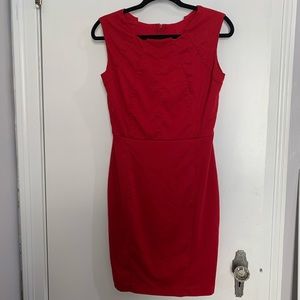 Bright red dress